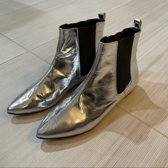 Isabel Marant metallic leather boots - Picture 1 of 3